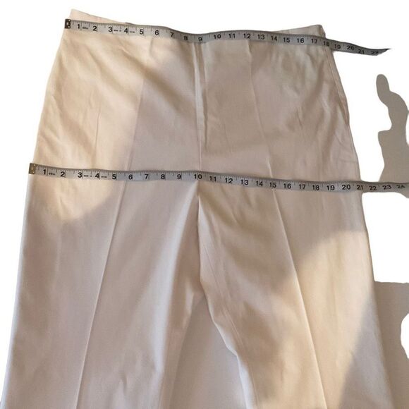 Doncaster Pants Dress White Ivory Flat Front Side Zipper Tapered Legs 14 - Picture 6 of 13